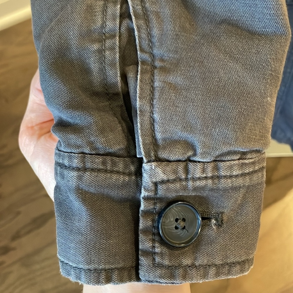 LOFT Grey Hooded Utility Jacket - Size XS - Picture 4 of 11
